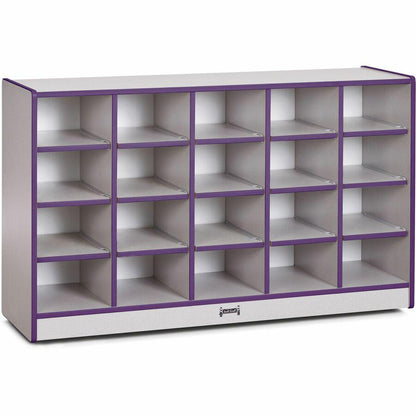 Jonti-Craft Rainbow Accents Toddler Single Storage - 20 Compartment(s), Purple Color