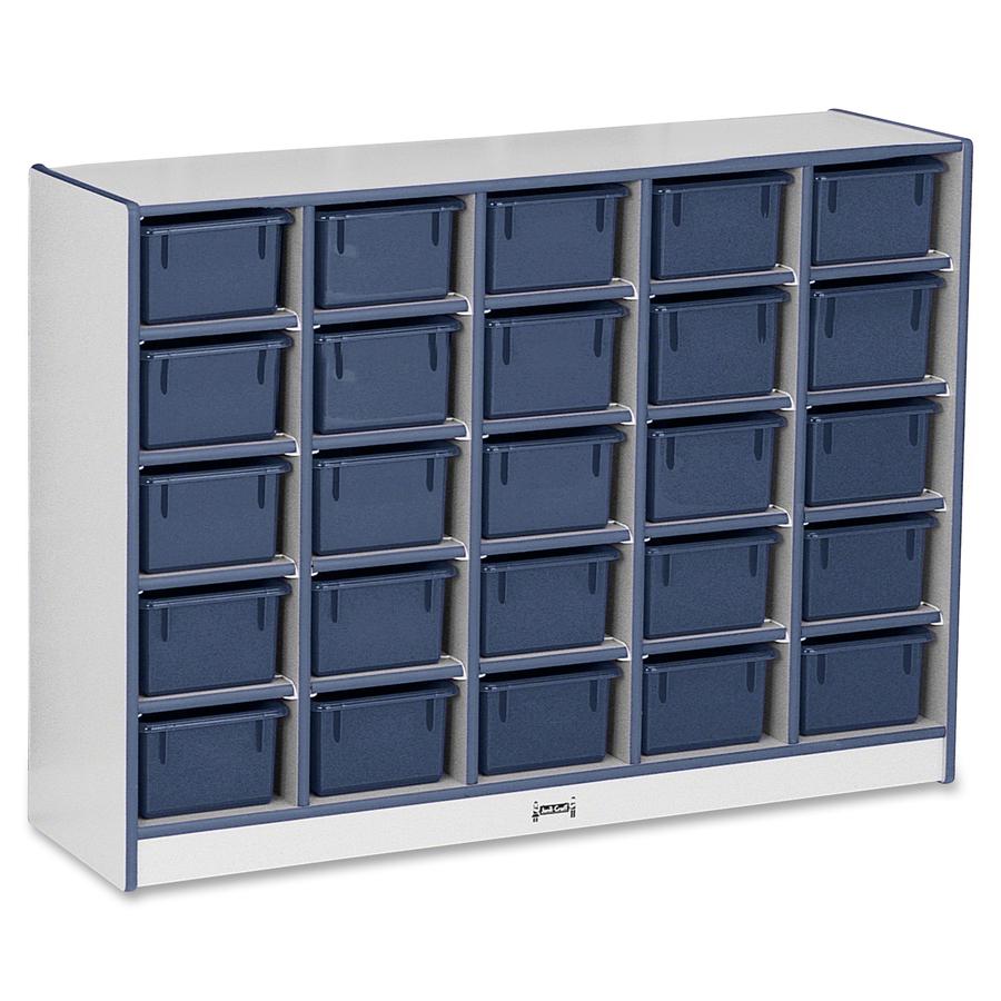 Jonti-Craft Rainbow Accents Cubbie-trays Storage Unit - 25 Compartment(s), Navy Color