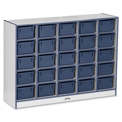 Jonti-Craft Rainbow Accents Cubbie-trays Storage Unit - 25 Compartment(s), Navy Color