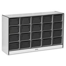 Jonti-Craft Rainbow Accents Cubbie-trays Storage Unit, Black Color
