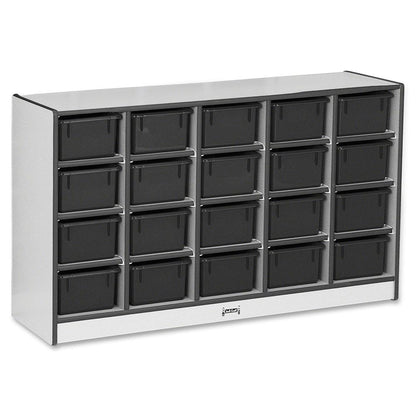 Jonti-Craft Rainbow Accents Cubbie-trays Storage Unit, Black Color