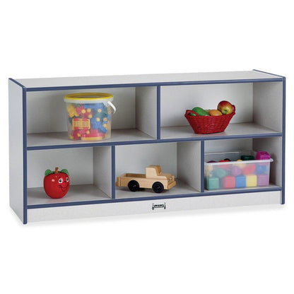 Jonti-Craft Rainbow Accents Low Open Single Storage Shelf, Navy Color