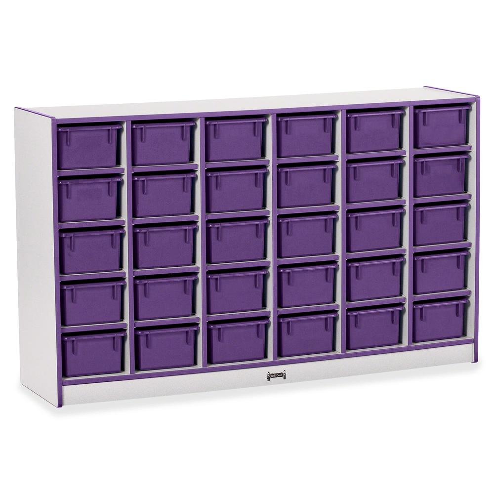 Jonti-Craft Rainbow Accents Cubbie-trays Storage Unit - 30 Compartment(s), Purple Color