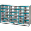 Jonti-Craft Rainbow Accents Toddler Single Storage - 30 Compartment(s), Teal Color