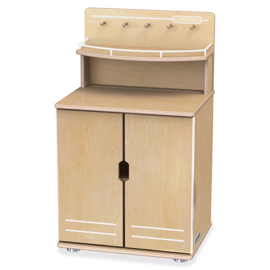 Jonti-Craft - TrueModern Play Kitchen Cupboard - 1 Each - Baltic - Anodized Aluminum