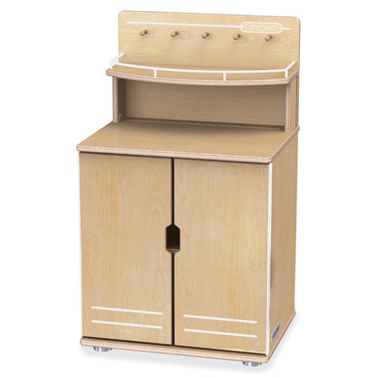 Jonti-Craft - TrueModern Play Kitchen Cupboard - 1 Each - Baltic - Anodized Aluminum