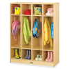 Jonti-Craft Rainbow Accents 4-section Coat Locker - 4 Compartment(s) - 50.5" Height x 39" Width x 15" Depth - Baltic - Acrylic - 1 Each