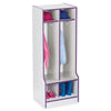 Jonti-Craft Rainbow Accents Double Coat Hooks Step Locker - 2 Compartment(s), Purple Color
