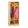 Jonti-Craft Rainbow Accents 2 Section Coat Locker - 2 Compartment(s) - 50.5" Height x 20" Width x 15" Depth - Double Hook, Durable, Rounded Corner, Yellowing Resistant - UV Acrylic - Baltic - Birch Pl