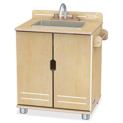 Jonti-Craft - TrueModern Play Kitchen Sink - 1 Each - Baltic - Anodized Aluminum