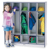 Jonti-Craft Rainbow Accents 5-section Coat Locker - 5 Compartment(s), Black Color