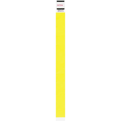 Advantus Neon Tyvek Wristbands - 500 / Pack - Neon Yellow - Tyvek