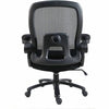 Lorell Big & Tall Flip Arm Chair - Mesh, Fabric - Armrest