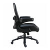 Lorell Big & Tall Flip Arm Chair - Black - Vinyl - Armrest
