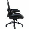 Lorell Big & Tall Flip Arm Chair - Black - Vinyl - Armrest
