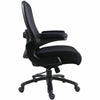 Lorell Big & Tall Flip Arm Chair - Mesh, Fabric - Armrest