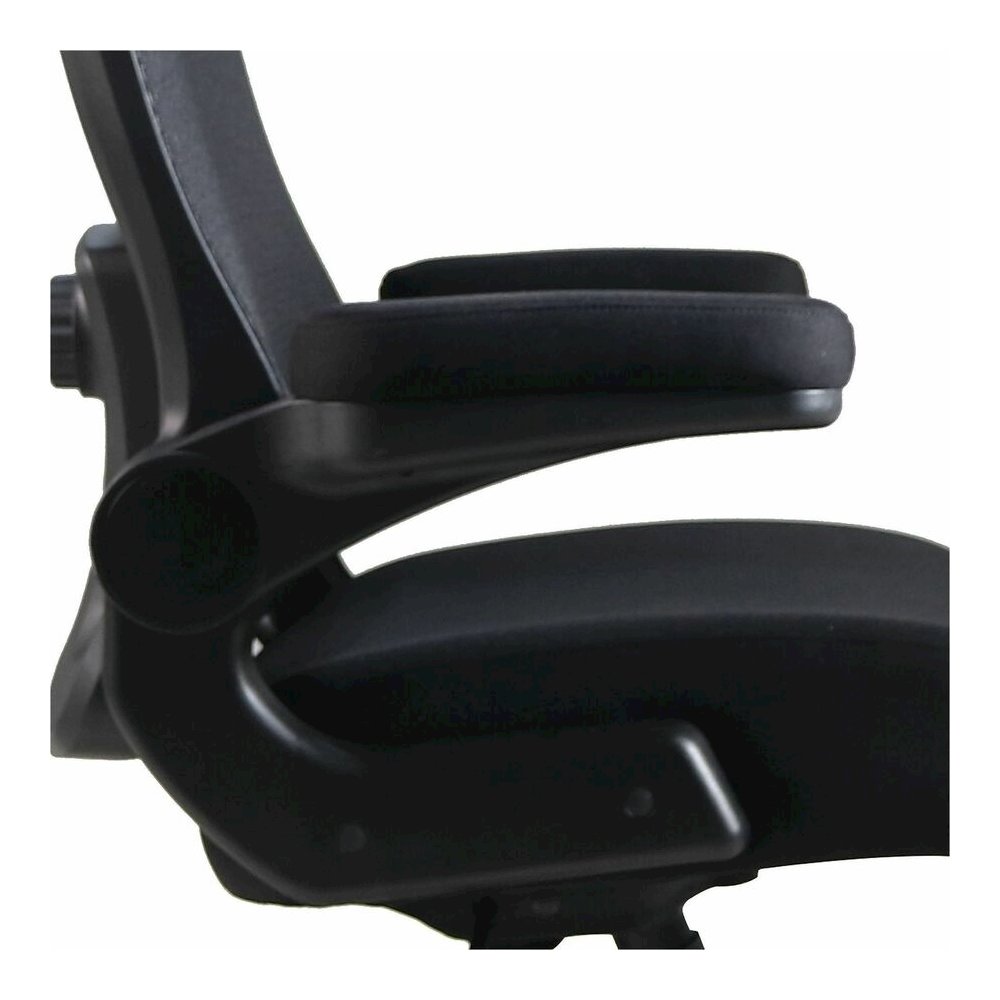 Lorell Big & Tall Flip Arm Chair - Mesh, Fabric - Armrest