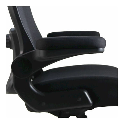 Lorell Big & Tall Flip Arm Chair - Mesh, Fabric - Armrest
