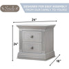 Sorelle Providence Nightstand,Stone Gray Color