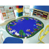 Kid Essentials Animals Among Us 5'4" x 7'8" Oval Area Rug in Color Multi