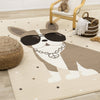 Functional Kids Beige Brown Swaggy Dog Area Rug, 5'3" x 7'5"