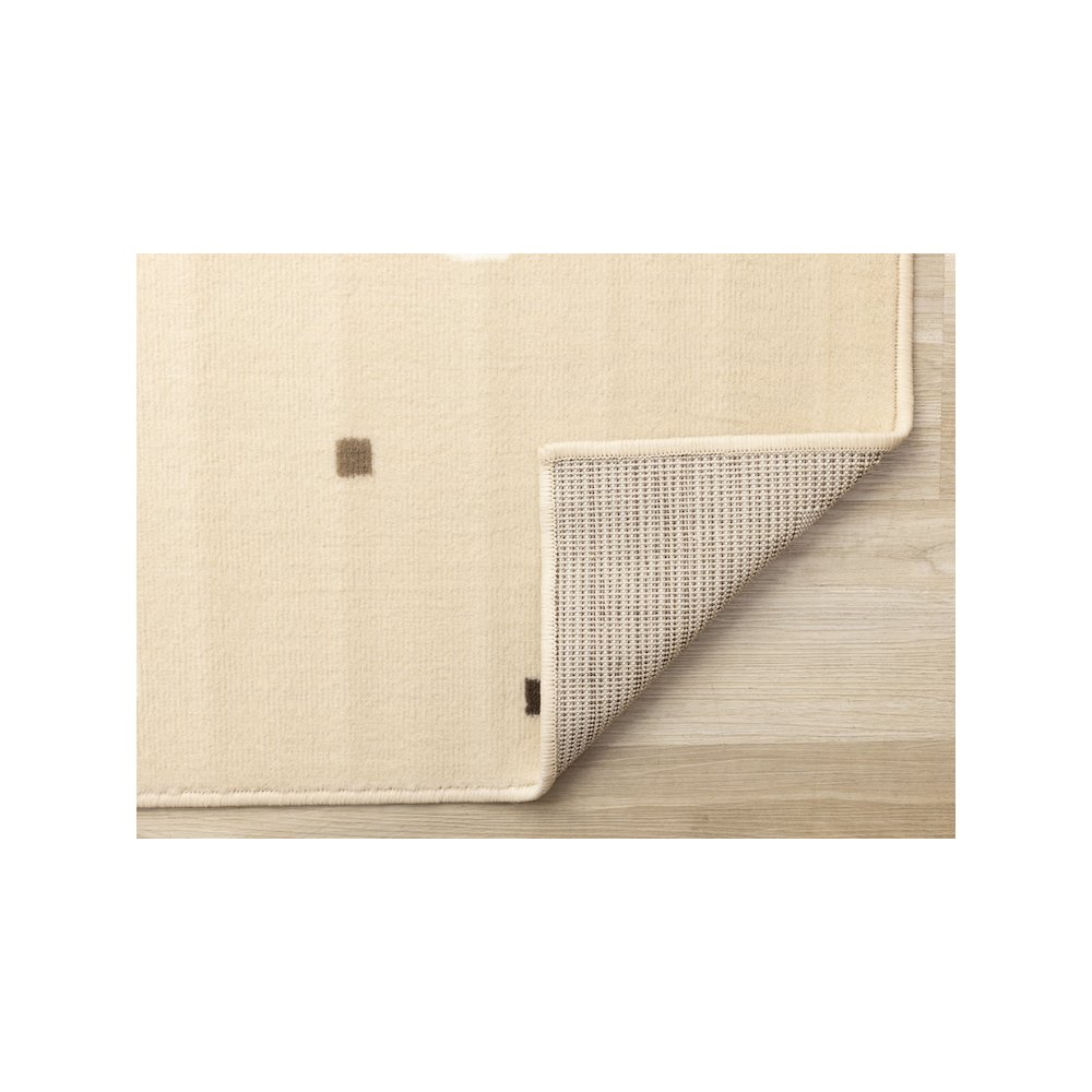 Functional Kids Beige Brown Swaggy Dog Area Rug, 5'3" x 7'5"