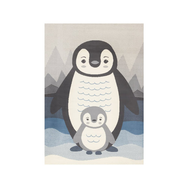 Functional Kids Baby Penguin Area Rug, 5'3" x 7'5"