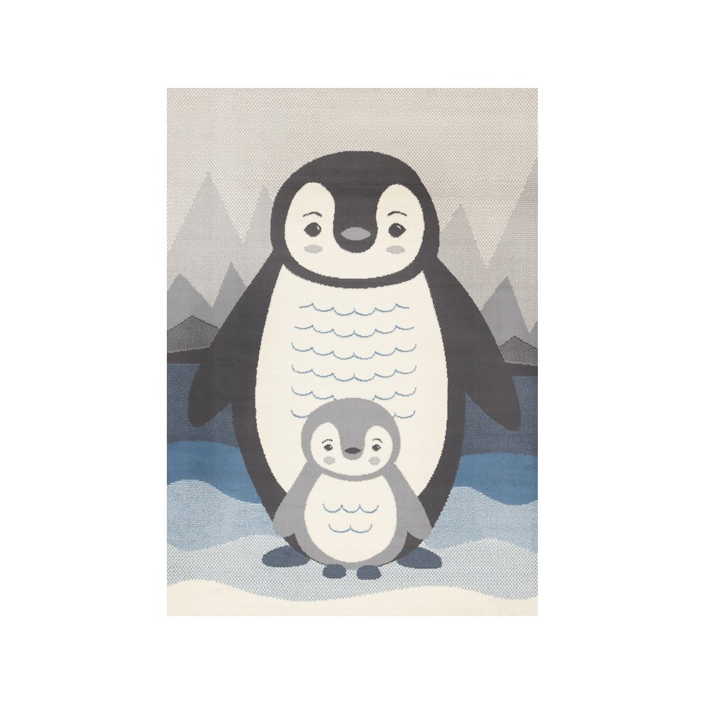 Functional Kids Baby Penguin Area Rug, 5'3" x 7'5"