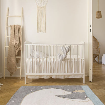 Kids Soft Textured Polar Bear Bunny Rug, 5'3" x 7'7"