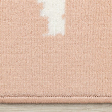 Functional Kids Pink Cream Playing Board Rug, 3'11" x 5'7"