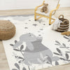 Functional Kids Grey White Bunny Rug, 3'11" x 5'7"