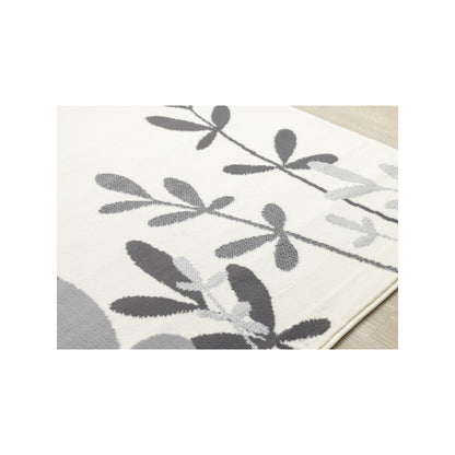 Functional Kids Grey White Bunny Rug, 3'11" x 5'7"