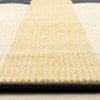 Kids Black White Yellow Rocketship Rug, 5'3" x 5'3" Round, 5'3" x 5'3"
