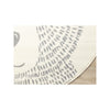 Functional Kids Grey White Teddy Bear Rug, 5'3" x 5'3" Round, 5'3" x 5'3"