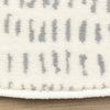 Functional Kids Grey White Teddy Bear Rug, 5'3" x 5'3" Round, 5'3" x 5'3"