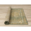 Green Soccer Field Rug, Fun Sports Carpet Accent for Kids Bedroom or Playroom
