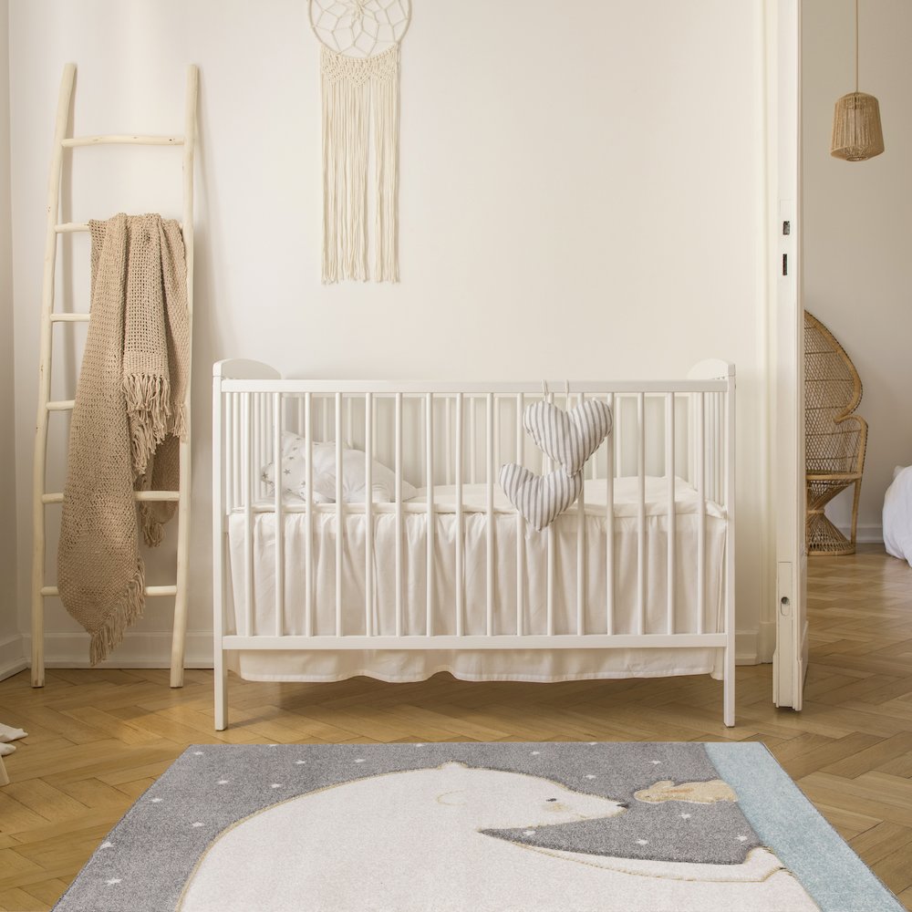 Kids Soft Textured Polar Bear Bunny Rug, 3'11" x 5'7"