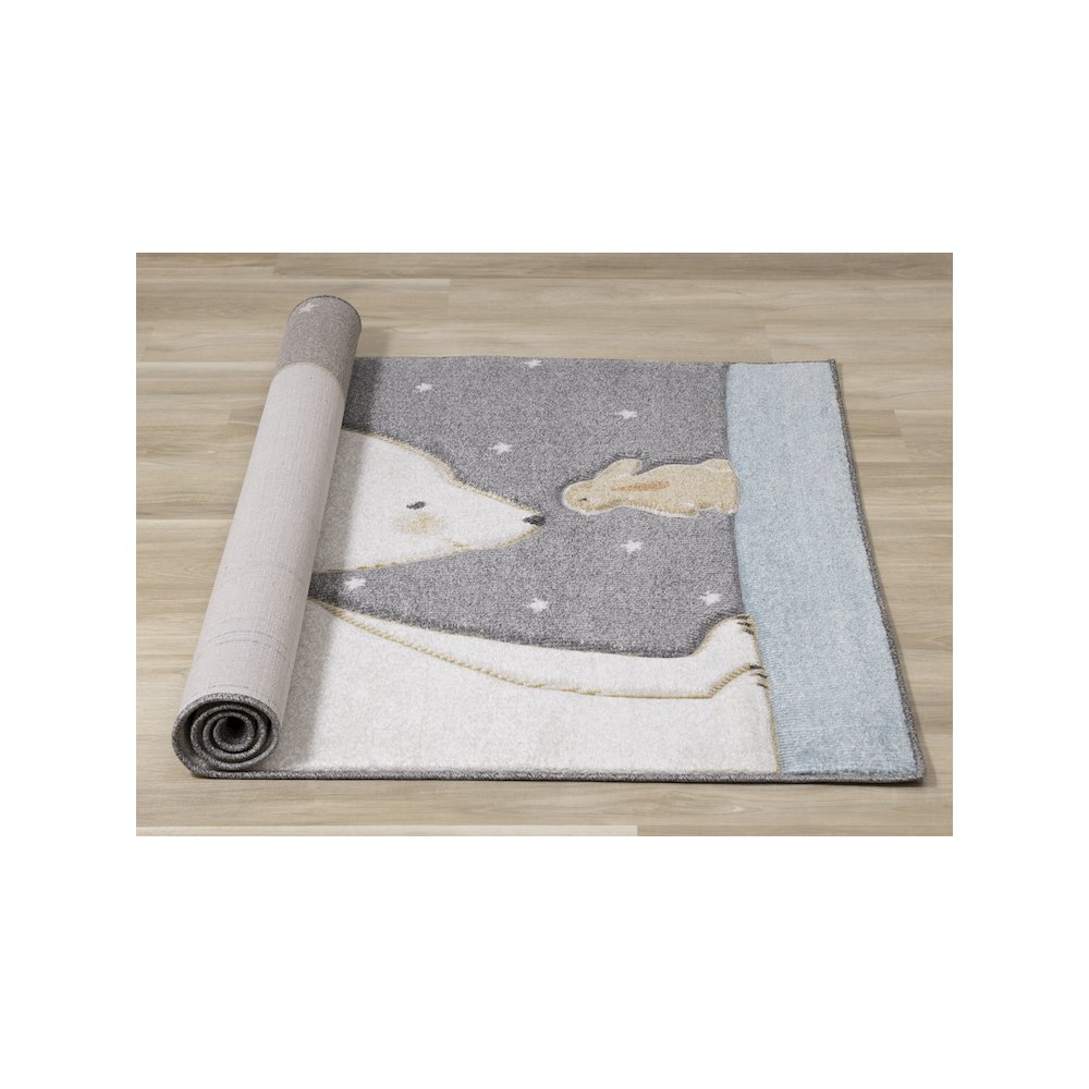 Kids Soft Textured Polar Bear Bunny Rug, 3'11" x 5'7"