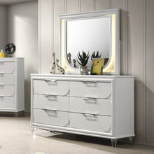 Glosan 2-Piece Pearl White Kids Dresser and Mirror Set