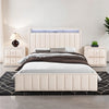 Fynor 3-Piece Velvet Kids Storage Platform Bedroom Set