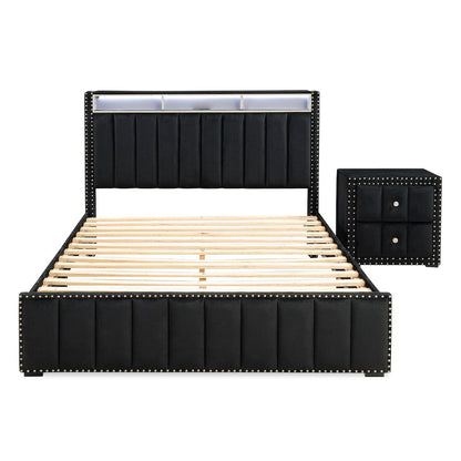 Fynor 2-Piece Velvet Kids Storage Platform Bedroom Set