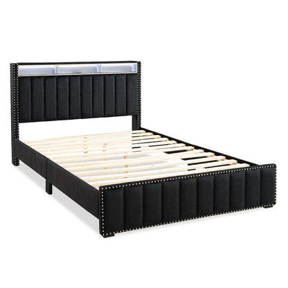 Fynor 2-Piece Velvet Kids Storage Platform Bedroom Set