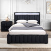 Fynor 2-Piece Velvet Kids Storage Platform Bedroom Set