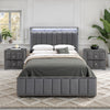 Fynor 3-Piece Velvet Kids Storage Platform Bedroom Set
