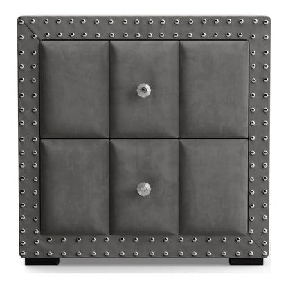 Fynor 2-Piece Velvet Kids Storage Platform Bedroom Set