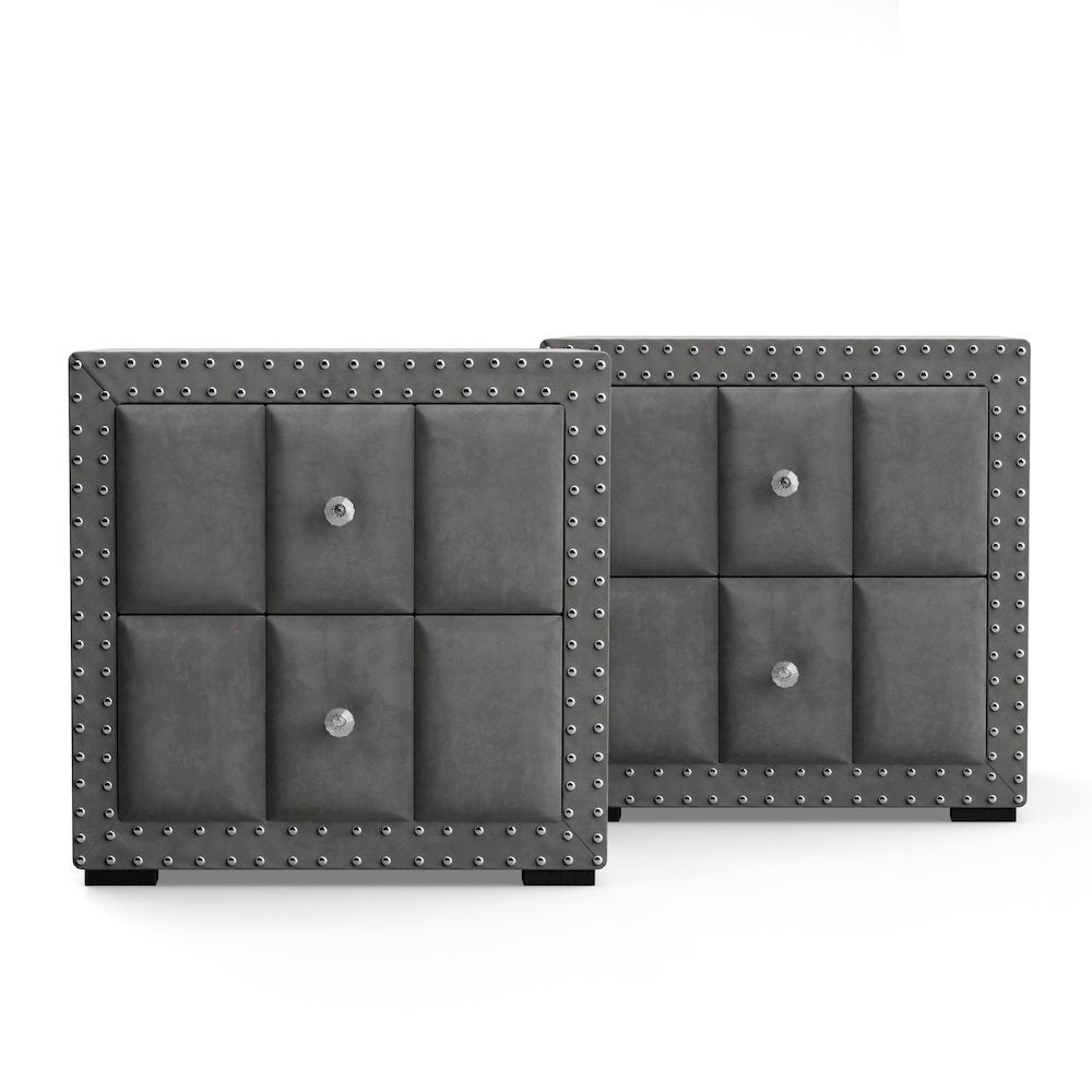 Fynor 3-Piece Velvet Kids Storage Platform Bedroom Set