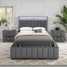 Fynor 3-Piece Velvet Kids Storage Platform Bedroom Set