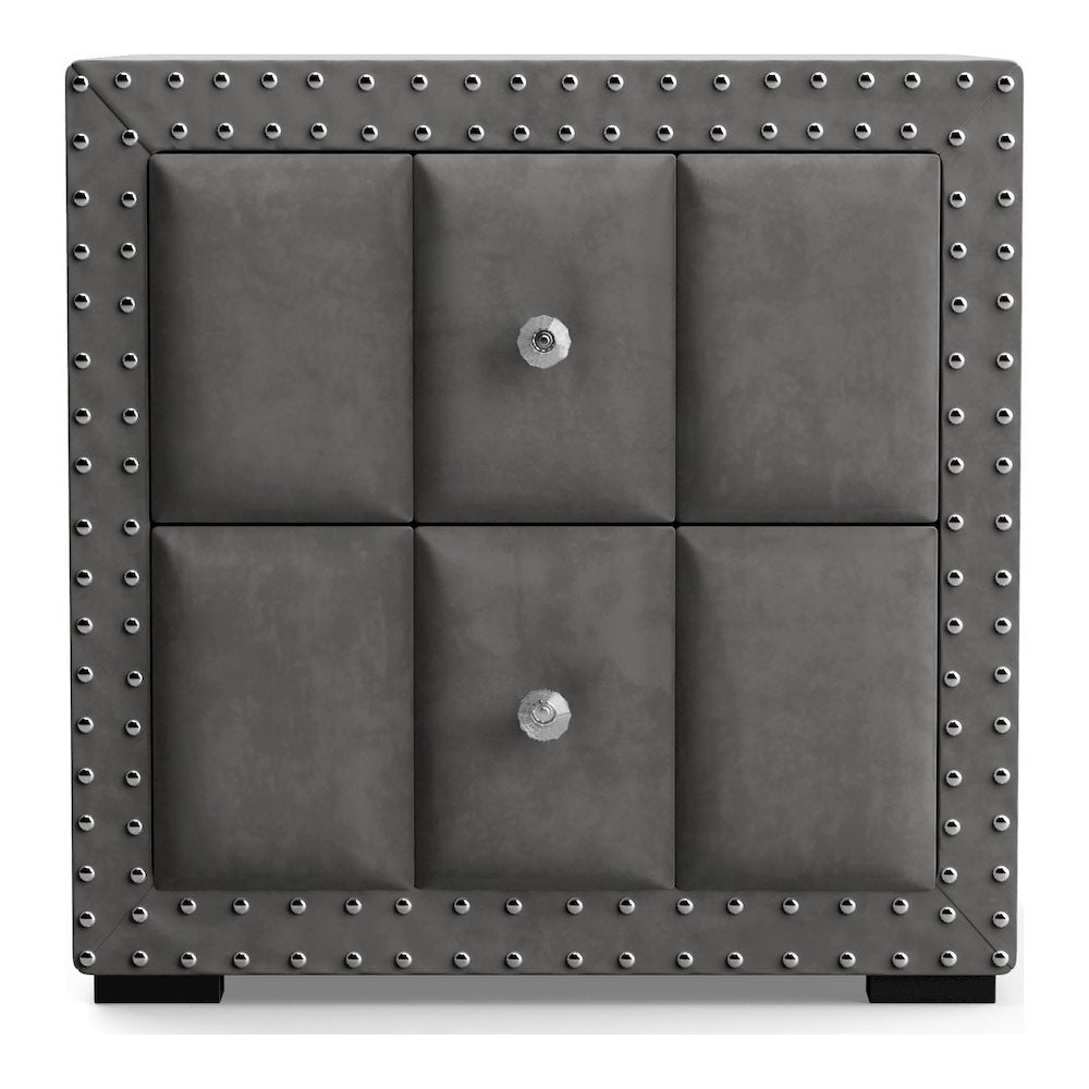 Fynor 2-Piece Velvet Kids Storage Platform Bedroom Set