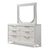 Glosan Modern Pearl White Wood 6-Drawer Kids Dresser