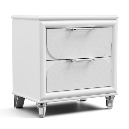 Glosan Modern 3-Piece Pearl White Kids Platform Bedroom Set